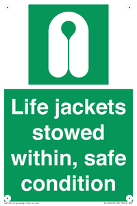 Life jackets stowed within